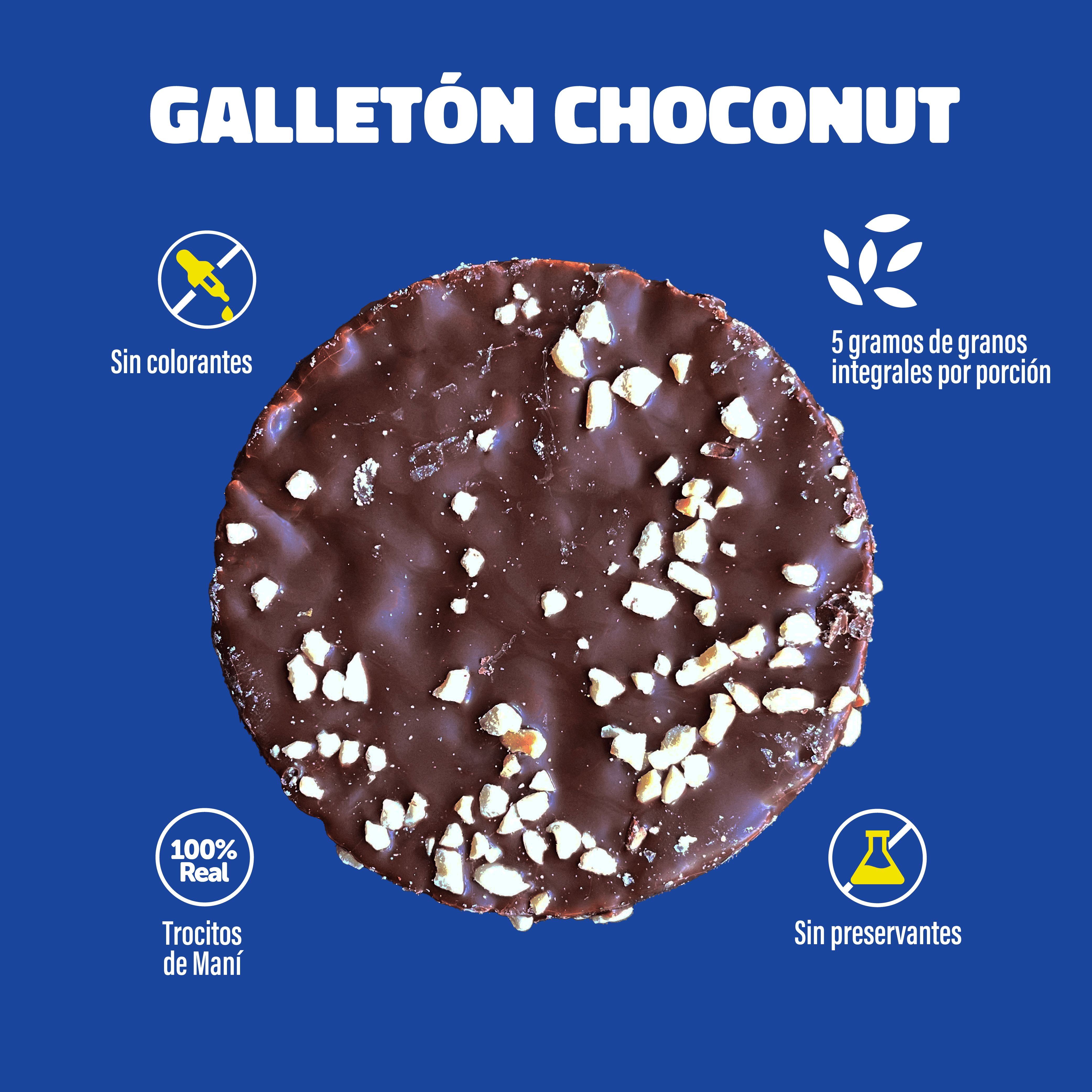 GALLETÓN DE ARROZ CHOCONUT 115G - PACK 4x2UN