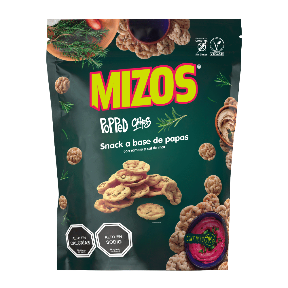 Popped Chips de Papa con Romero -105 gr