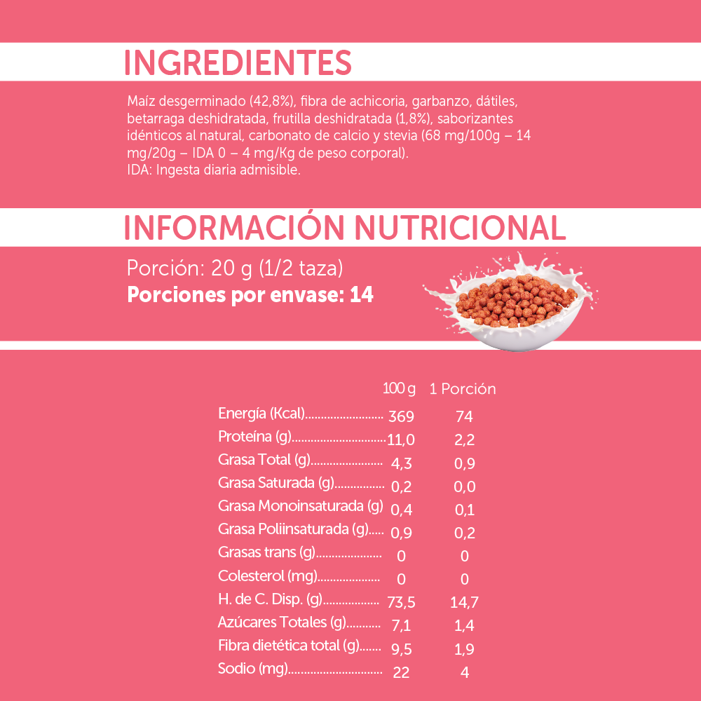 Cereal Mizos Frutilla 20 gr