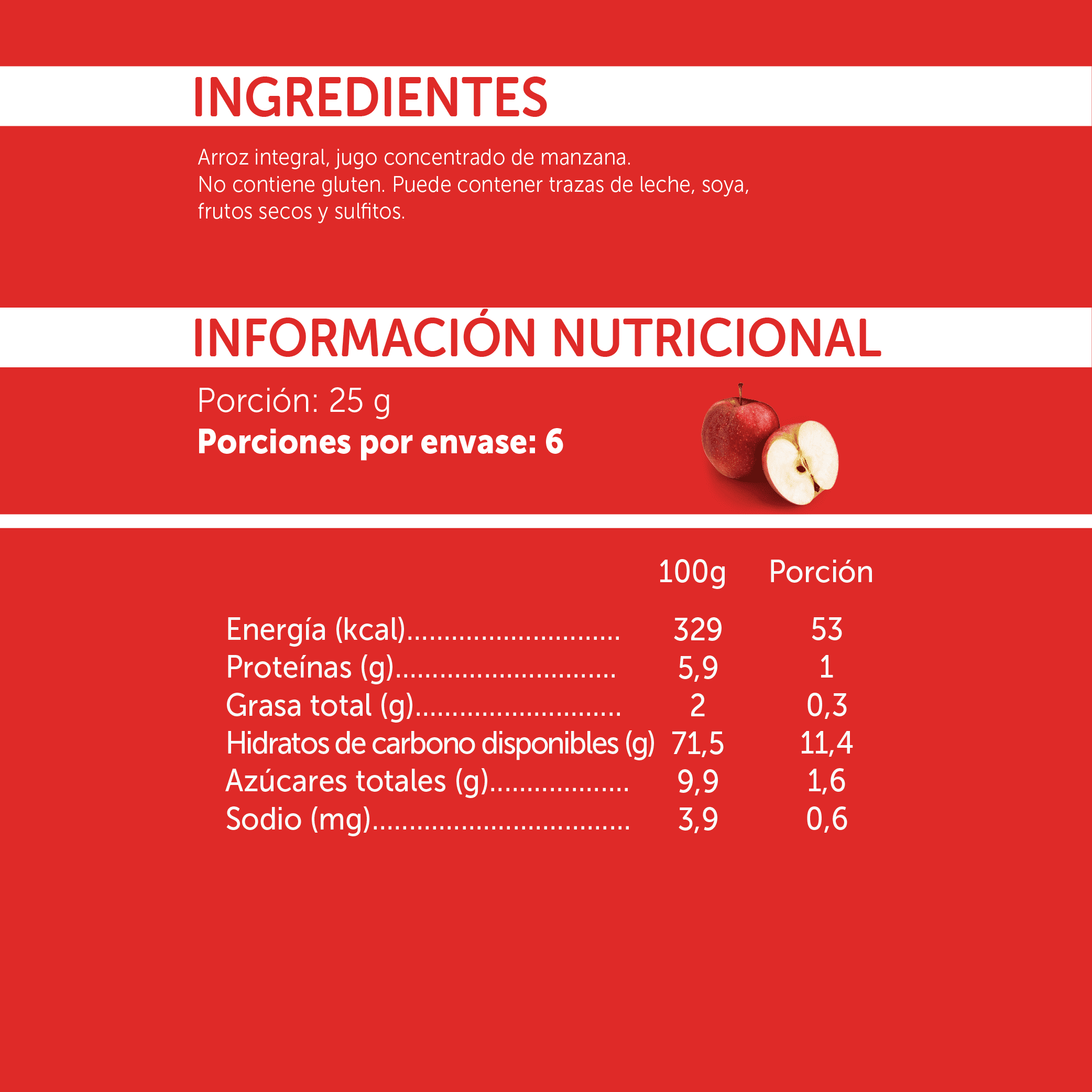 Galleta de Arroz Manzana