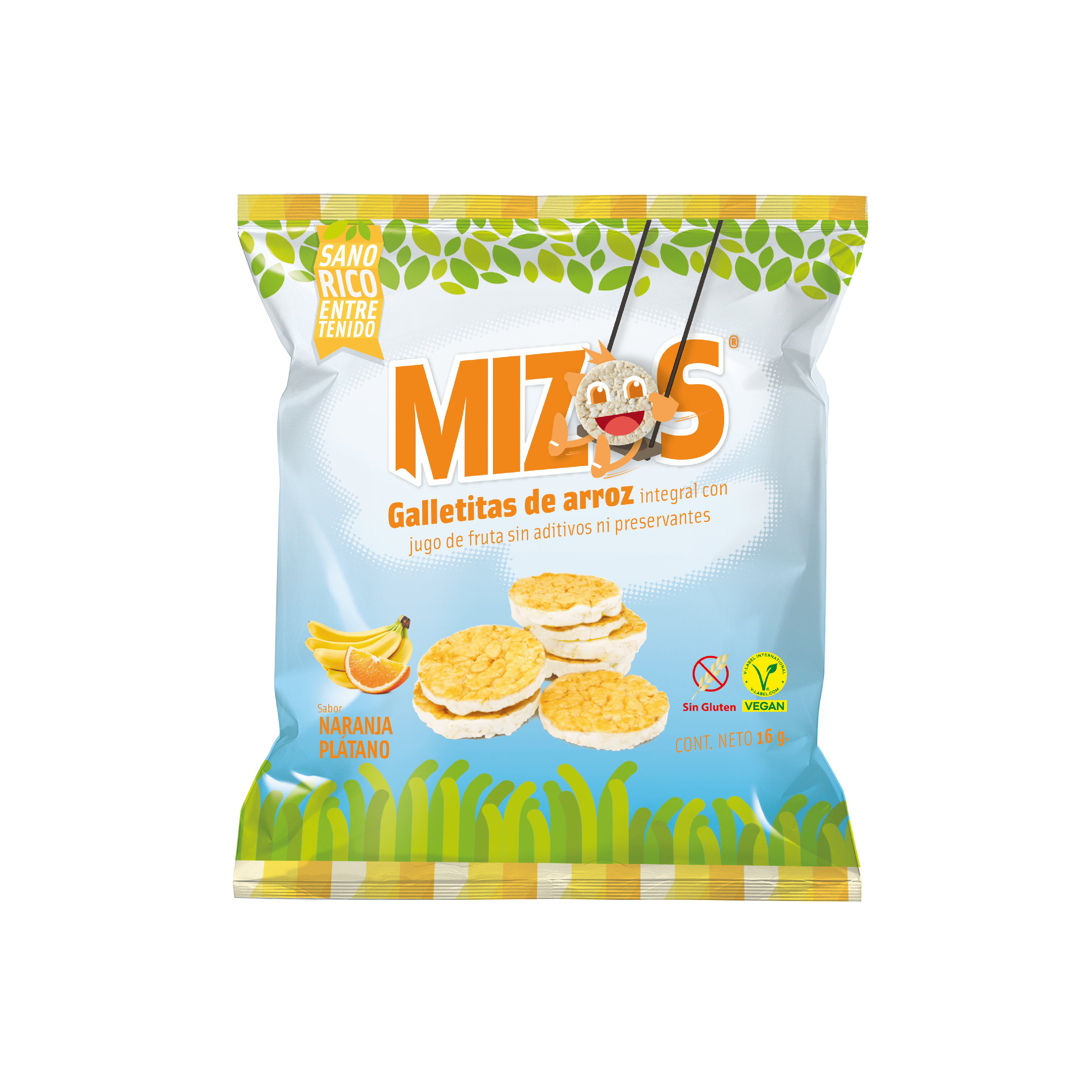 Mizos Naranja Plátano - 16 gr