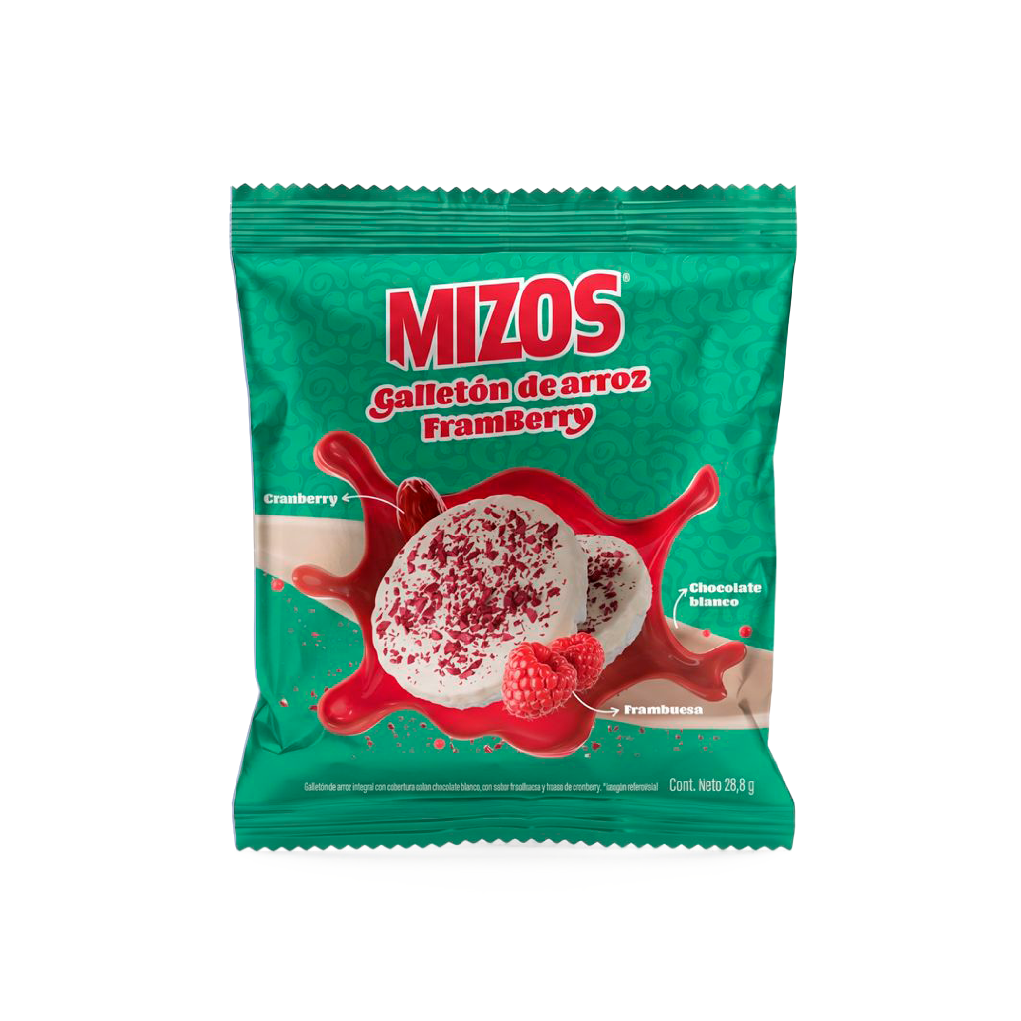 GALLETÓN DE ARROZ FRAMBERRY 115G - PACK 4x2UN