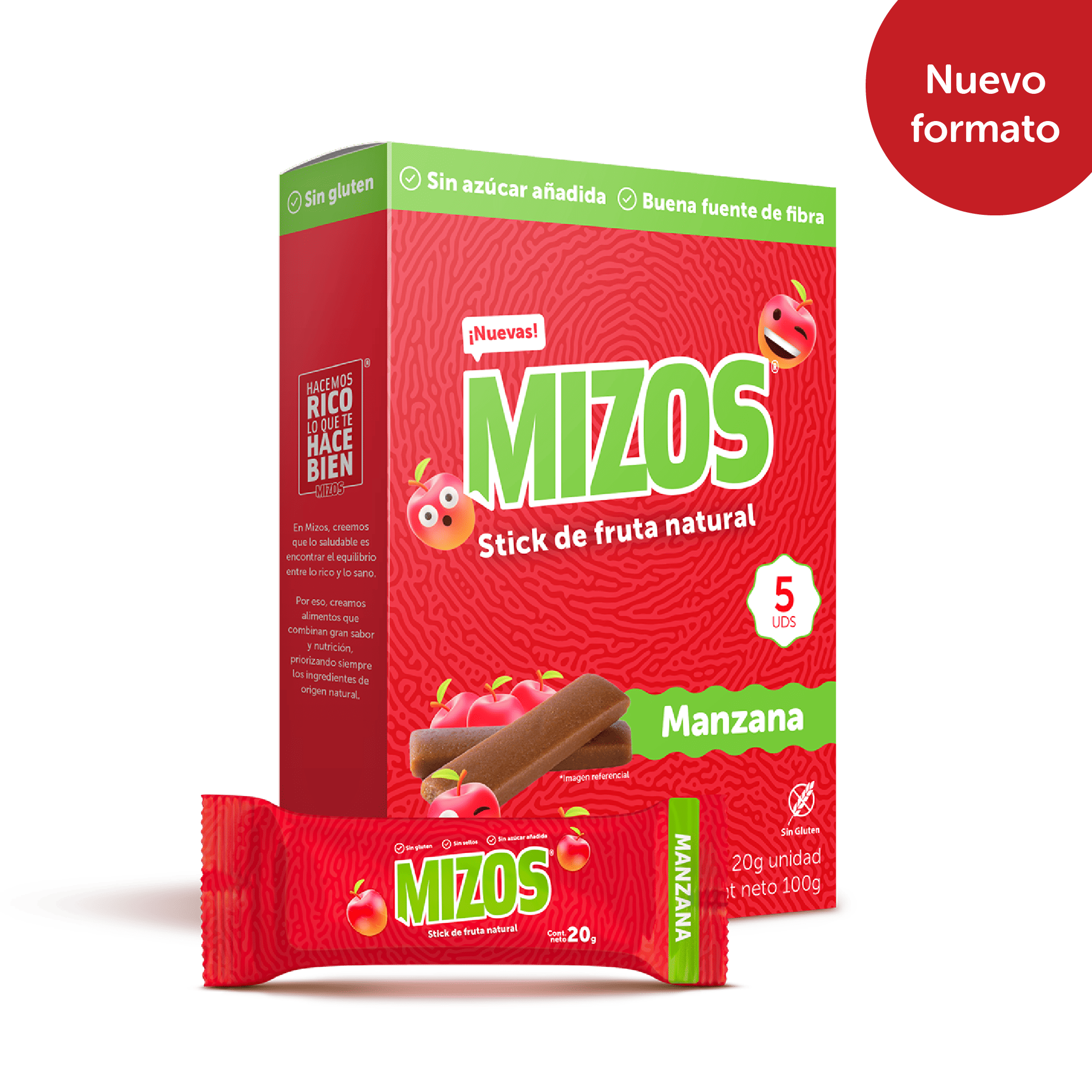 Stick de Fruta Manzana 20 grs. - 5 uds.