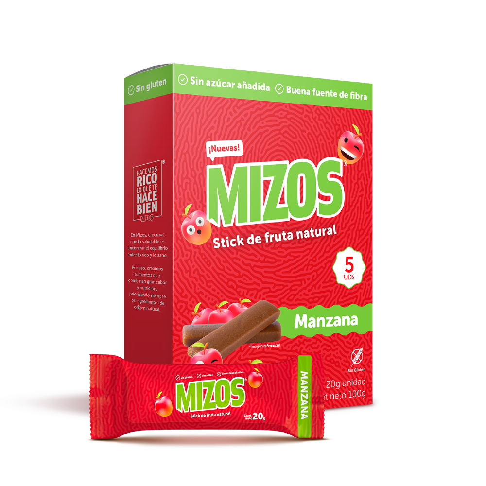 Stick de Fruta Manzana 20 grs. - 5 uds.