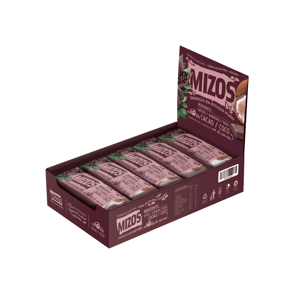 Barrita natural Cacao Coco Mizos